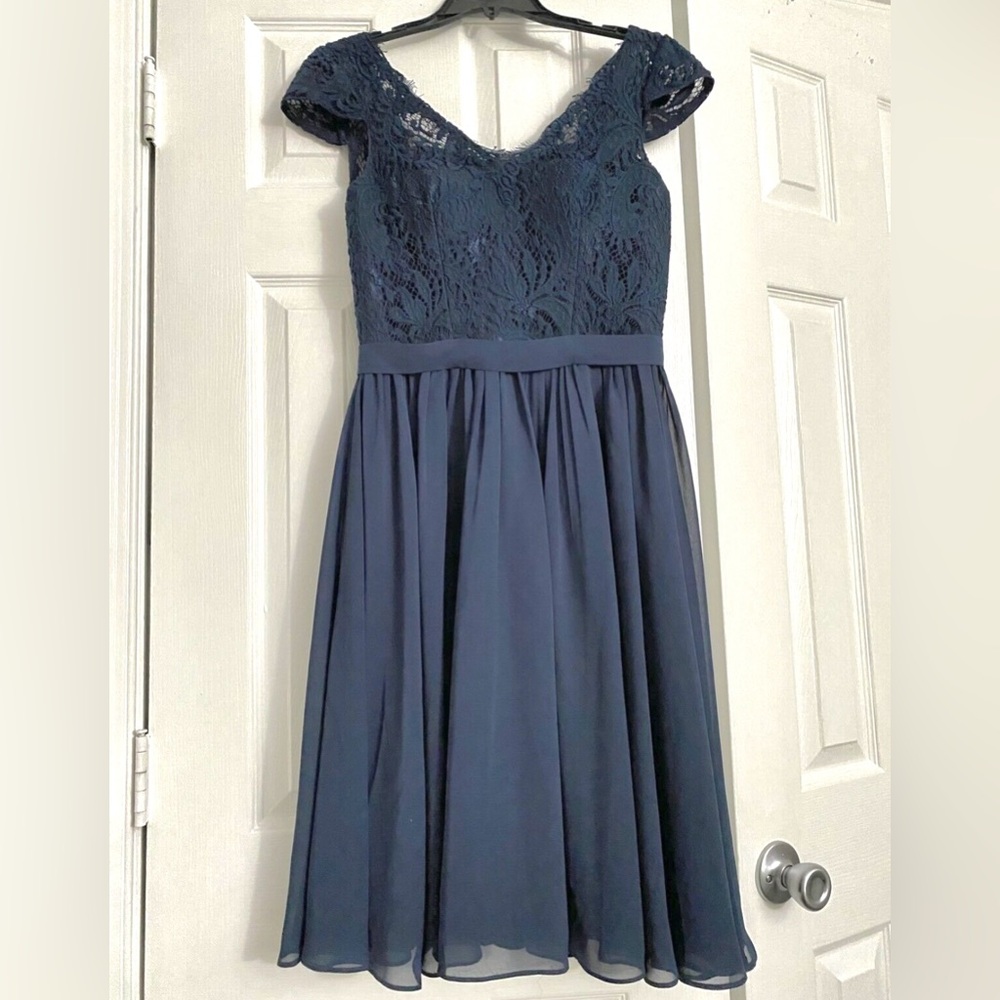 JJ’S HOUSE A-line Knee-Length Lace Chiffon Cocktail Dress Size Medium